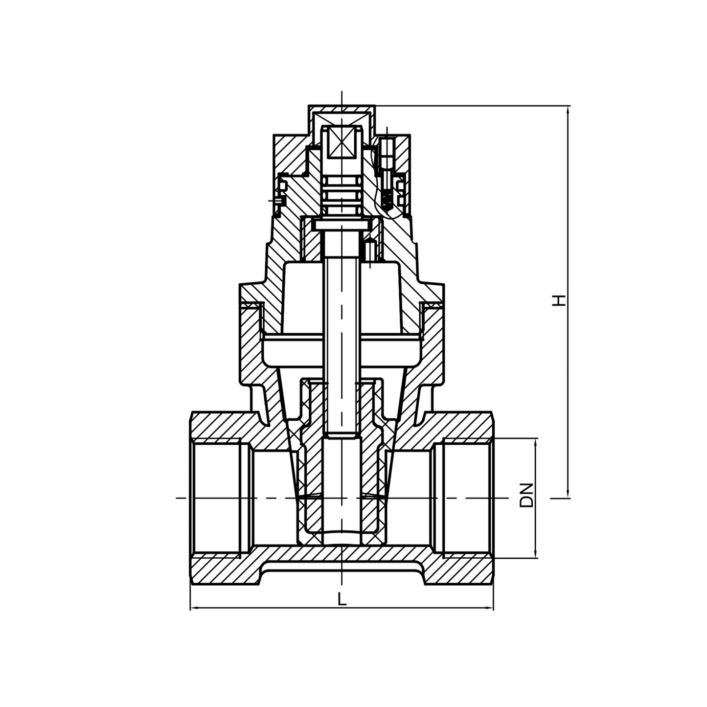 Magnetic anti-theft nodular cast iron soft sealing gate valve YH-1002