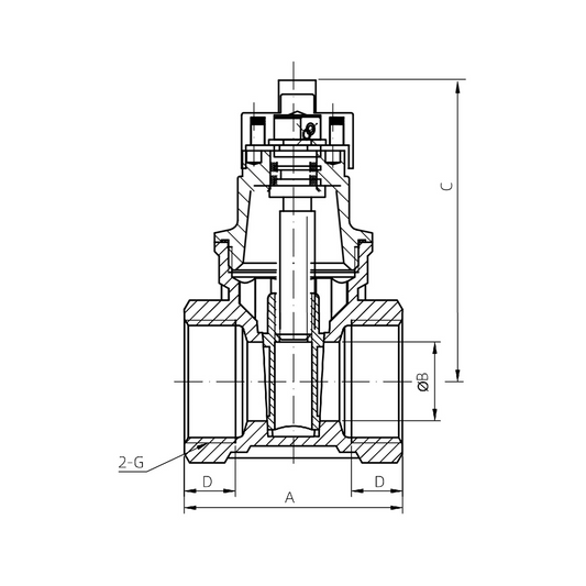 Magnetic lockable brass gate valve YH-101