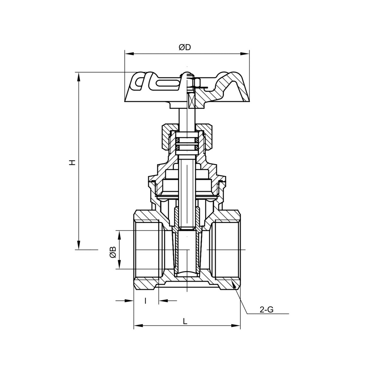 Brass gate valve YH-103