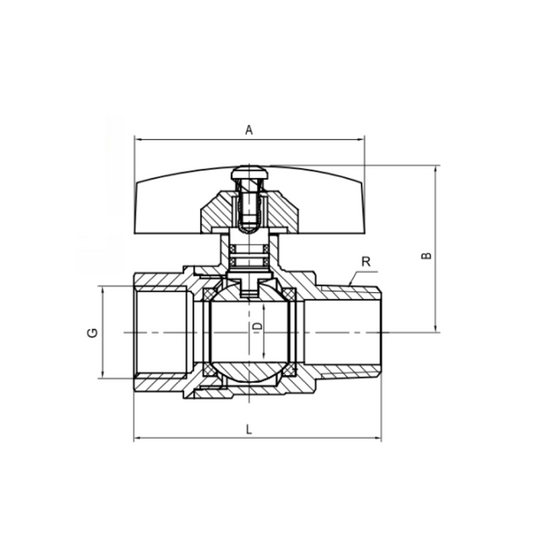 Brass ball valve (F/M) YH-203