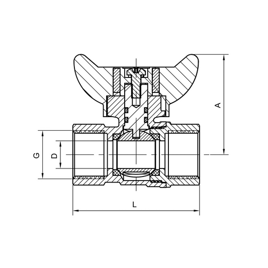 Magnetic lockable ball valve YH-204