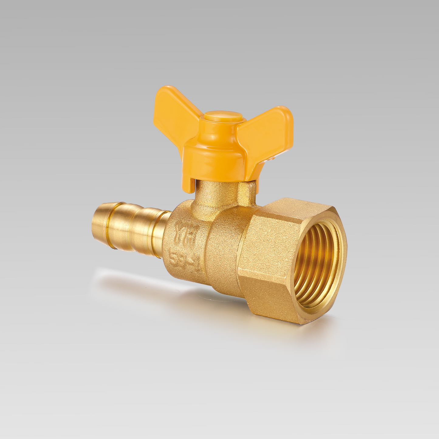 Brass ball valve with butterfly handle (F/hose connector)YH-216