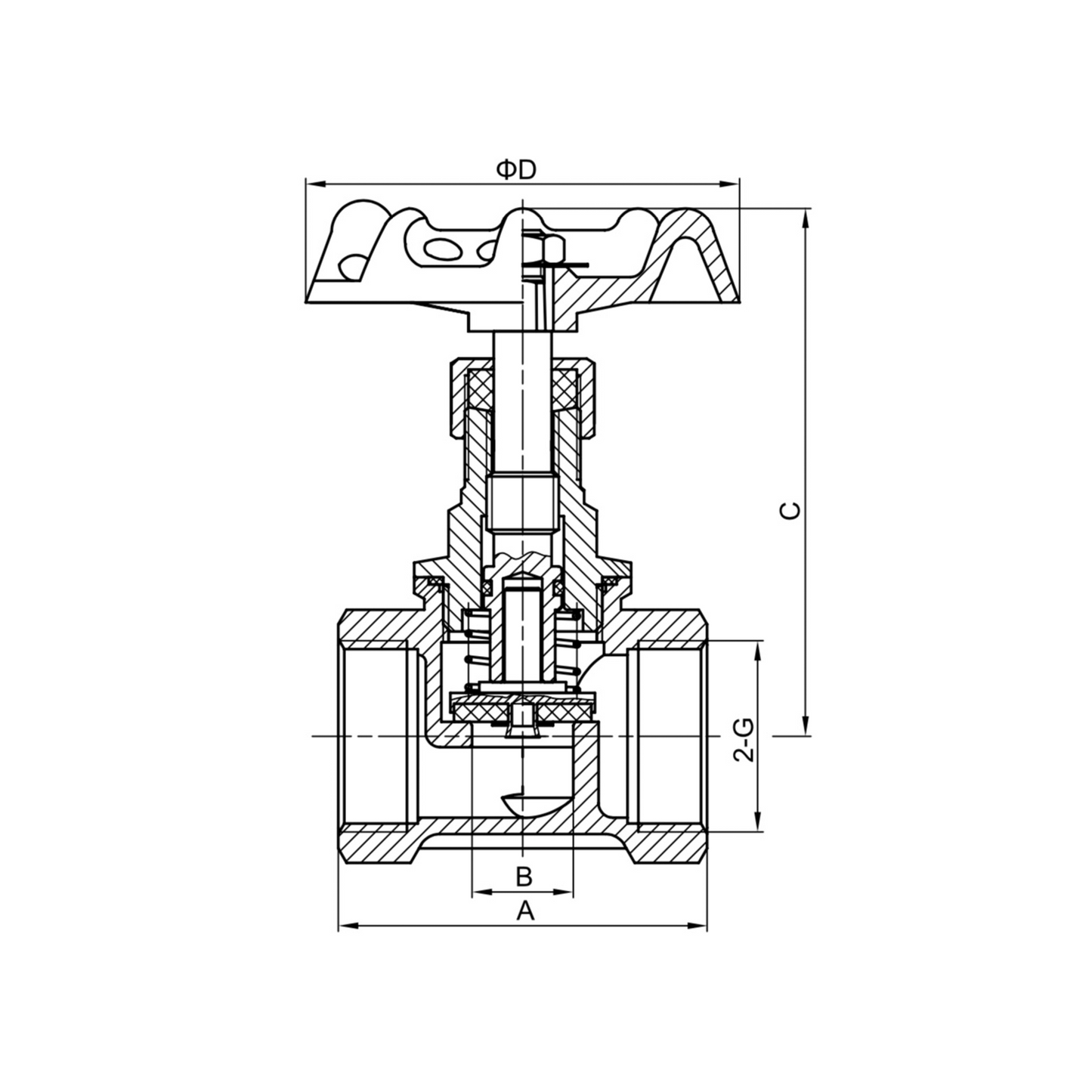 Brass globe valve YH-301