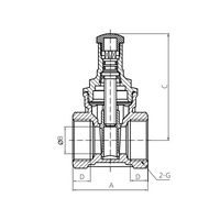 Mechanical lockable brass gate valve YH-102