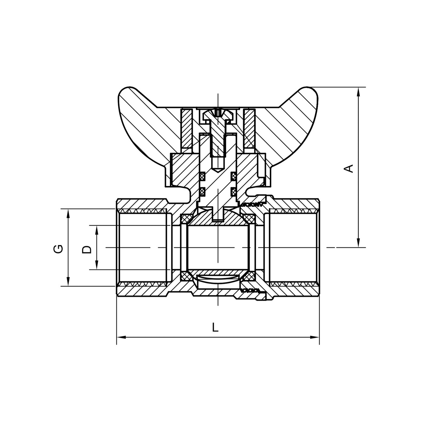 Magnetic lockable ball valve YH-204