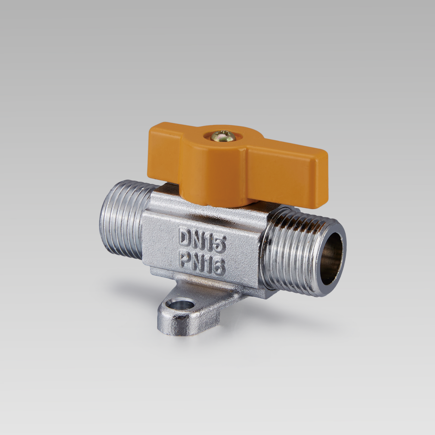 Brass ball valve with base (M/M) YH-212
