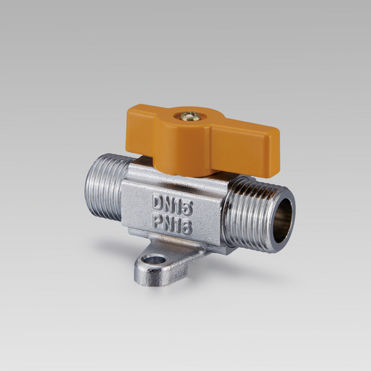 Brass ball valve with base (M/M) YH-212