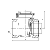 Brass horizontal check valve YH-402